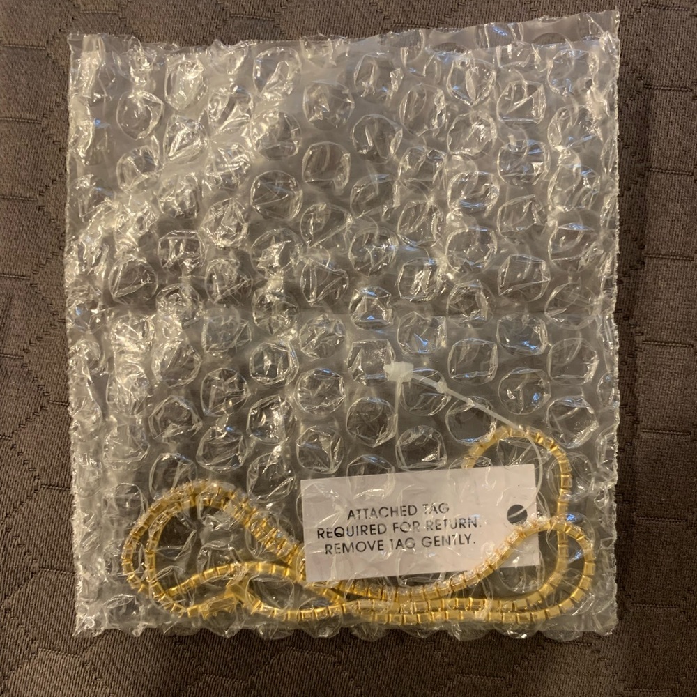 Brand new bauble bar tennis necklace yellow gold